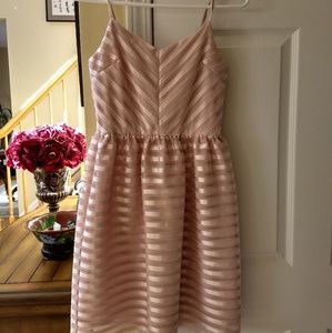 Pink Spaghetti Strap Chiffon Dress